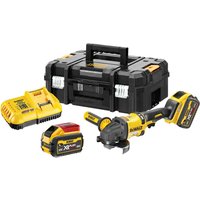 DeWalt DCG418 54v XR Cordless Brushless FLEXVOLT High Power Angle Grinder 125mm 2 x 9ah Li-ion Battery Charger Case DeWalt DCG418 54v XR Cordless Brushless FLEXVOLT High Power Angle Grinder 125mm 2 x 9ah Li-ion Battery Charger Case