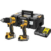 DEWALT DCK2050E2T-GB 18V XR G3 Compact Twin Kit DCD805 + DCF850 2x Compact Powerstack Batteries