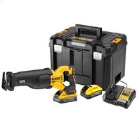 DeWalt DCS386 18v XR Cordless Brushless FLEXVOLT High Power Reciprocating Saw 2 x 5ah Li-ion Powerstack Battery Charger Case DeWalt DCS386 18v XR Cordless Brushless FLEXVOLT High Power Reciprocating Saw 2 x 5ah Li-ion Powerstack Battery Charger Case