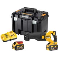 DeWalt DCS389 54v XR Cordless Brushless FLEXVOLT High Power Reciprocating Saw 2 x 6ah Li-ion Battery Charger Case DeWalt DCS389 54v XR Cordless Brushless FLEXVOLT High Power Reciprocating Saw 2 x 6ah Li-ion Battery Charger Case