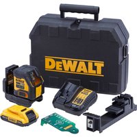DeWalt DCLE34021 18v XR Cordless Cross Line Self Levelling Green Laser Level 1 x 2ah Li-ion Battery Charger Case