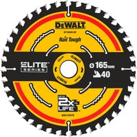 DeWalt Elite Series Cordless Circular Saw Blades 165mm 40T 20mm DeWalt Elite Series Cordless Circular Saw Blades 165mm 40T 20mm