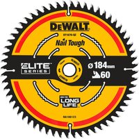 DeWalt Elite Series Cordless Circular Saw Blades 184mm 60T 16mm DeWalt Elite Series Cordless Circular Saw Blades 184mm 60T 16mm