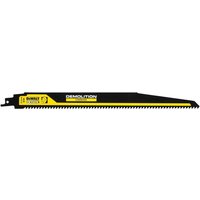 DeWalt Demolition Carbide Reciprocating Sabre Saw Blades Wood Nails 305mm Pack of 1 DeWalt Demolition Carbide Reciprocating Sabre Saw Blades Wood Nails 305mm Pack of 1