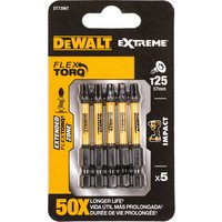 DeWalt Torx Extreme Impact Torsion Screwdriver Bit T25 50mm Pack of 5 DeWalt Torx Extreme Impact Torsion Screwdriver Bit T25 50mm Pack of 5