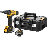 DeWalt DCF403 18V XR Cordless Brushless Riveter Gun 1 x 1.7ah Li-ion Powerstack Battery Charger Case DeWalt DCF403 18V XR Cordless Brushless Riveter Gun 1 x 1.7ah Li-ion Powerstack Battery Charger Case