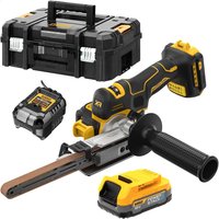 DeWalt DCM200 18v XR Cordless Brushless Belt Sander 1 x 1.7ah Li-ion Powerstack Battery Charger Case DeWalt DCM200 18v XR Cordless Brushless Belt Sander 1 x 1.7ah Li-ion Powerstack Battery Charger Case