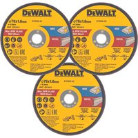 DeWalt Abrasive Cutting Discs for DCS438 76mm Pack of 3 DeWalt Abrasive Cutting Discs for DCS438 76mm Pack of 3