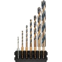 DeWalt 7 Piece Hex Shank Black and Gold Drill Bit Bar Set DeWalt 7 Piece Hex Shank Black and Gold Drill Bit Bar Set