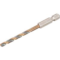 DeWalt Black and Gold Hex Impact HSS Drill Bit 4mm Pack of 1 DeWalt Black and Gold Hex Impact HSS Drill Bit 4mm Pack of 1