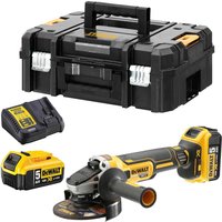 DeWalt DCG405 18v XR Cordless Brushless Angle Grinder 125mm 2 x 5ah Li-ion Battery Charger Case DeWalt DCG405 18v XR Cordless Brushless Angle Grinder 125mm 2 x 5ah Li-ion Battery Charger Case