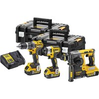 DeWalt DCK368P3T 18v XR Cordless 3 Piece Brushless Power Tool Kit 3 x 5ah Li-ion Battery Charger Case DeWalt DCK368P3T 18v XR Cordless 3 Piece Brushless Power Tool Kit 3 x 5ah Li-ion Battery Charger Case