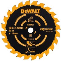 DeWalt Elite Series Cordless Circular Saw Blades 184mm 24T 16mm DeWalt Elite Series Cordless Circular Saw Blades 184mm 24T 16mm