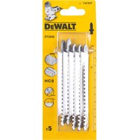 DeWalt T301BCP HCS Wood Cutting Jigsaw Blades Pack of 5 DeWalt T301BCP HCS Wood Cutting Jigsaw Blades Pack of 5