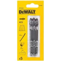 DeWalt T101DP HCS Wood Cutting Jigsaw Blades Pack of 5 DeWalt T101DP HCS Wood Cutting Jigsaw Blades Pack of 5