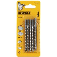 DeWalt T144DP HCS Wood Cutting Jigsaw Blades Pack of 5 DeWalt T144DP HCS Wood Cutting Jigsaw Blades Pack of 5