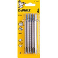DeWalt T318A HSS Metal Cutting Jigsaw Blades Pack of 5 DeWalt T318A HSS Metal Cutting Jigsaw Blades Pack of 5