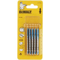 DeWalt T118A HSS Metal Cutting Jigsaw Blades Pack of 5 DeWalt T118A HSS Metal Cutting Jigsaw Blades Pack of 5