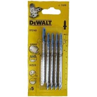 DeWalt T127D HSS Metal Cutting Jigsaw Blades Pack of 5 DeWalt T127D HSS Metal Cutting Jigsaw Blades Pack of 5