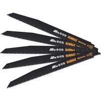 DeWalt Extreme 2X Life Wood and Nails Reciprocating Sabre Saw Blades 305mm Pack of 5 DeWalt Extreme 2X Life Wood and Nails Reciprocating Sabre Saw Blades 305mm Pack of 5