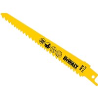 DeWalt BM Cordless Wood and Plastic Cutting Reciprocating Sabre Saw Blades 152mm Pack of 5 DeWalt BM Cordless Wood and Plastic Cutting Reciprocating Sabre Saw Blades 152mm Pack of 5