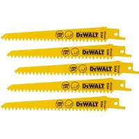 DeWalt S1344D Plaster Reciprocating Sabre Saw Blades 152mm Pack of 5 DeWalt S1344D Plaster Reciprocating Sabre Saw Blades 152mm Pack of 5