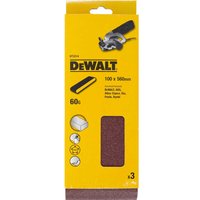 DEWALT DT3314-QZ Sanding Belts 560 x 100mm x 60 Grit (Pack of 3)