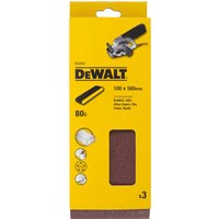 DeWalt 100 x 560mm Sanding Belts 100mm x 560mm 80g Pack of 3 DeWalt 100 x 560mm Sanding Belts 100mm x 560mm 80g Pack of 3