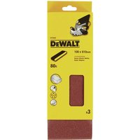 DeWalt 100 x 610mm Multi Purpose Sanding Belts 100mm x 610mm 80g Pack of 3 DeWalt 100 x 610mm Multi Purpose Sanding Belts 100mm x 610mm 80g Pack of 3