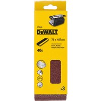 DeWalt 75 X 457mm Sanding Belts 75mm x 457mm 40g Pack of 3 DeWalt 75 X 457mm Sanding Belts 75mm x 457mm 40g Pack of 3