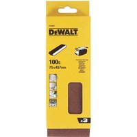 DeWalt 75 X 457mm Sanding Belts 75mm x 457mm 100g Pack of 3 DeWalt 75 X 457mm Sanding Belts 75mm x 457mm 100g Pack of 3
