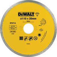 DeWalt Diamond Ceramic Cutting Tile Saw Blades 110mm 1.6mm 20mm DeWalt Diamond Ceramic Cutting Tile Saw Blades 110mm 1.6mm 20mm