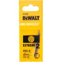 DeWalt Extreme 2 Metal Drill Bit 2mm Pack of 2 DeWalt Extreme 2 Metal Drill Bit 2mm Pack of 2