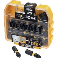 DeWalt Tough Case Flex Torq Phillips Screwdriver Bits PH2 25mm Pack of 25 DeWalt Tough Case Flex Torq Phillips Screwdriver Bits PH2 25mm Pack of 25