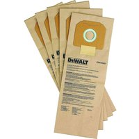 DeWalt Paper Filter Bag for DWV902M Dust Extractor Pack of 5 DeWalt Paper Filter Bag for DWV902M Dust Extractor Pack of 5