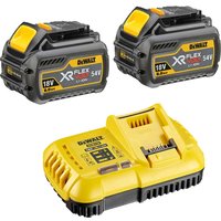 DeWalt 54v XR Cordless FLEXVOLT Twin Li-ion Battery and Fast Charger Pack 6ah 6ah DeWalt 54v XR Cordless FLEXVOLT Twin Li-ion Battery and Fast Charger Pack 6ah 6ah