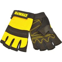 DeWalt Fingerless Synthetic Padded Leather Palm Gloves L DeWalt Fingerless Synthetic Padded Leather Palm Gloves L