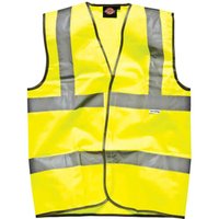 Dickies Hi Vis Safety Highway Waistcoat Yellow 2XL Dickies Hi Vis Safety Highway Waistcoat Yellow 2XL