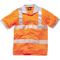 Dickies Mens Hi Vis GO/RT Polo Shirt Orange M Dickies Mens Hi Vis GO/RT Polo Shirt Orange M
