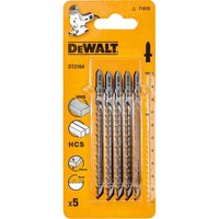 DeWalt T101D HCS Wood Cutting Jigsaw Blades Pack of 5 DeWalt T101D HCS Wood Cutting Jigsaw Blades Pack of 5