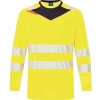 Portwest DX4 Hi Vis Long Sleeve T Shirt Yellow / Black 3XL