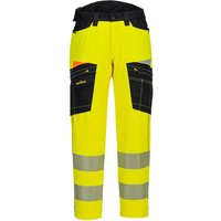 Portwest DX4 Hi Vis Service Trousers Yellow / Black 42" 31"