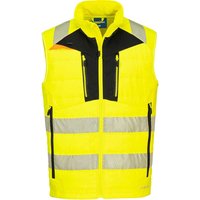 Portwest DX4 Hi Vis Hybrid Baffle Bodywarmer Yellow / Black S