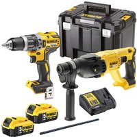 DeWalt DCK2071 18v XR Cordless Brushless SDS Plus and Combi Drill Kit 2 x 5ah Li-ion Battery Charger Case DeWalt DCK2071 18v XR Cordless Brushless SDS Plus and Combi Drill Kit 2 x 5ah Li-ion Battery Charger Case