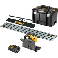 DeWalt DCS520 54v XR Cordless FlexVolt Plunge Saw and Guide Rail Kit 1 x 6ah Li-ion Battery Charger Case DeWalt DCS520 54v XR Cordless FlexVolt Plunge Saw and Guide Rail Kit 1 x 6ah Li-ion Battery Charger Case