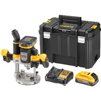 DeWalt DCW620 18v XR Cordless Brushless Plunge Router 1/2" 2 x 5ah Li-ion Powerstack Battery Charger Case DeWalt DCW620 18v XR Cordless Brushless Plunge Router 1/2" 2 x 5ah Li-ion Powerstack Battery Charger Case