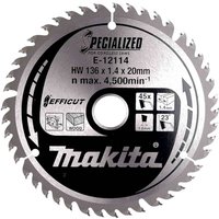 SPECIALIZED Efficut Wood Cutting Saw Blade 136mm 45T 20mm