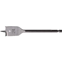 1 4" Hex Shank Flat Wood Drill Bit 24mm 150mm Pack 1