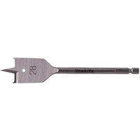 1 4" Hex Shank Flat Wood Drill Bit 28mm 150mm Pack 1