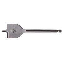 1 4" Hex Shank Flat Wood Drill Bit 36mm 150mm Pack 1